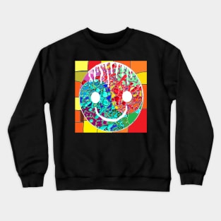 smiley art happy emoji Crewneck Sweatshirt